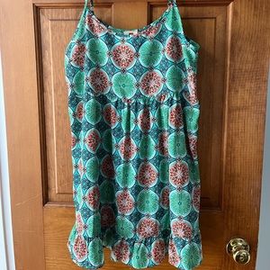 Patterned mini dress. Size medium. Like new!! Adjustable straps.